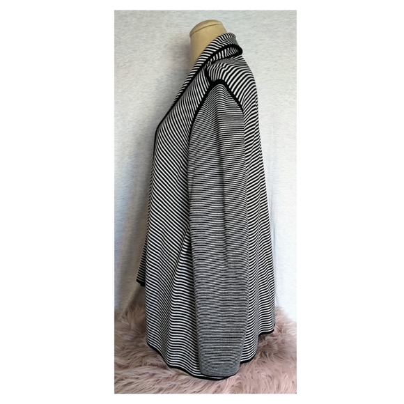 Talbots Woman Striped Open Front Cardigan - Picture 3 of 5